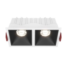 The built-in lamp Technical DL043-02-10W4K-SQ-WB, 20W, 12.6x6.5x5.2 cm, LED, 1000LM, 4000K, white-black color