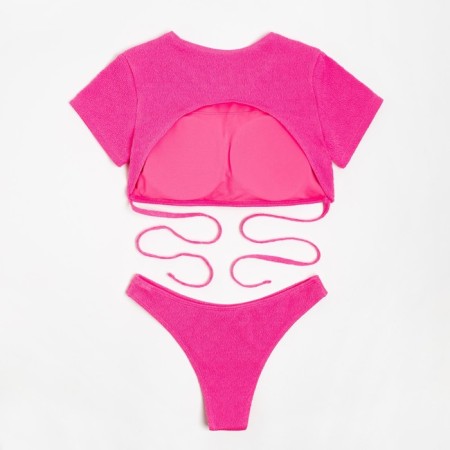 Separate Minaku women's swimsuit with a top pink color, size 44-6