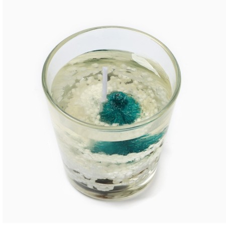 New Year's candle gel with decor inside "New Year: Christmas tree" 5x5x6cm-4