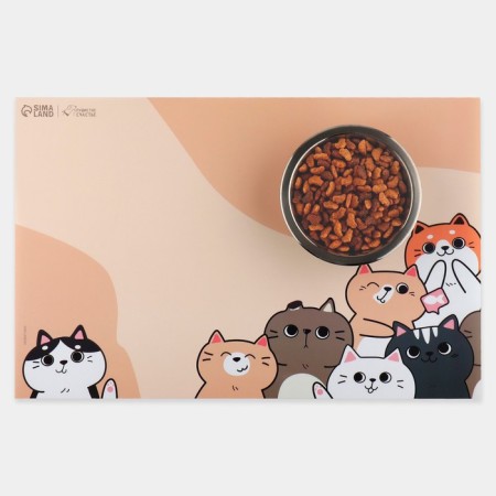 Rug for a bowl "Cute kittens", 43x28 ​​cm-1