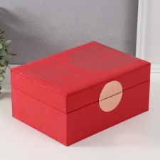 Casket to the leatherette for jewelry 