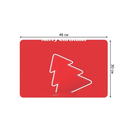 A set of napkins for setting the “Modest Christmas” table, rectangular, rounded edges, size 30x46 cm, 4 pcs-2