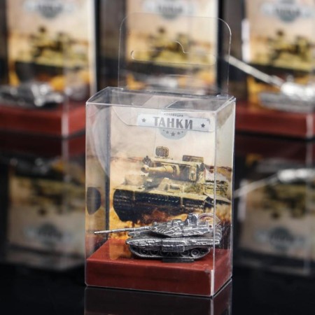 Tin figure "Collection tanks. Tank T-90 Vladimir", brass-2