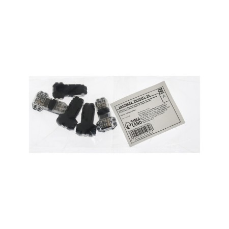 Connector T-shaped, piercing type, under two wires 0.5-0.75 mm2, black, set 5 pcs-3