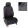 Autorekhls for Kia Rio IV hatchback 40/60, 4 headrests, 2012-, black, eco-leather, set