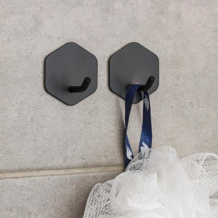 A set of hooks of self -adhesive stalls Stölz “Classic. Hexagon ", 2 pcs, black color-3