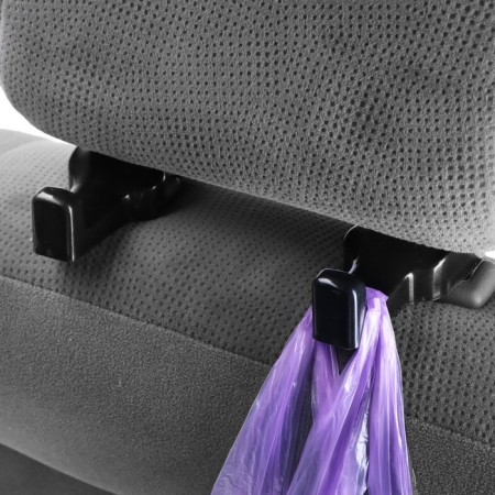 Hook on the headrest, set 2 pcs, black-1