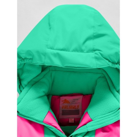 Ski costume for a girl, height 146 cm, green color-6