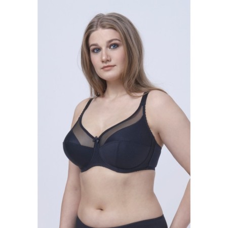 Women's bras of Lengy, size 75j, black color-1
