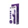 Vibrator with a clitoral stimulator Toyfa A-Toys, TPR, purple color, 22.5 cm