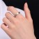 Ring Xuping openwork, white color in gold, size 18