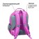 School backpack, 36 x 23 x 13 cm, ergonomic back, calligrata n "owl", lilac