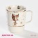 Porcelain share mug "Cats Aristocrats", 350 ml, white color