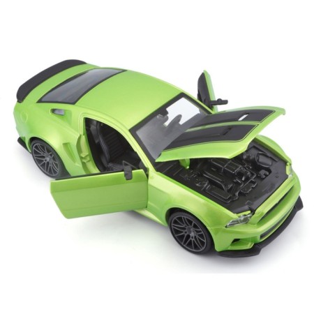 MASTO DIE-CAST FORD MUSTANG Street Racer, opening doors, 1:24, green color-6