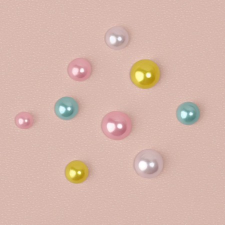 Runes for nails, pearl, voluminous, multi -colored-3