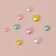 Runes for nails, pearl, voluminous, multi -colored