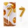 A candle for a cake, a number, brilliant “7”, gold, 4 x 10 cm.