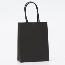 Craft package black, round handle, 15 x 12 x 6 cm, 120 g