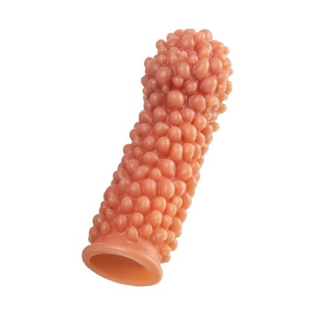 Kokos nozzle with additional stimulation, realistic, TPE, bodily, 16.5 cm-1