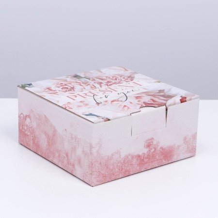 Box Gift team, packaging, "Pressent", 15 x 15 x 7 cm-3