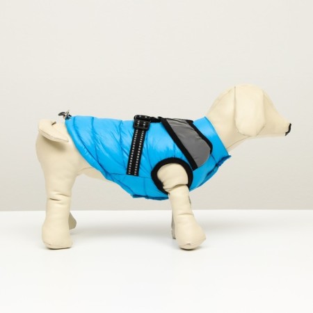 Jacket for dogs with a reflective harness, size 18 (DS 40, OG 50, Osh 38), Blue-1