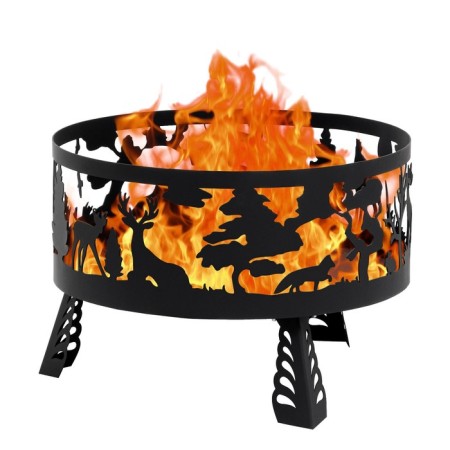 Kostrovshchi "Forest" steel thickness 2 mm, diameter 60 cm, height 24 cm/42 cm