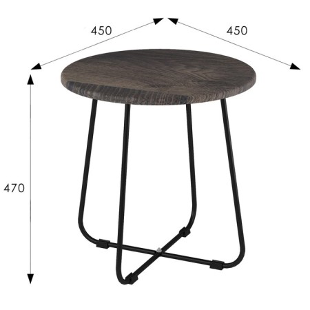 Journal of the Beautystyle 14, 450x450x470, Oak Marron/Black-2