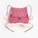 Hat for the girl "Bom with embroidery", lingonberry color/light pink, size 48