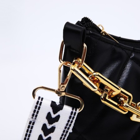 Bag Cross-Bodi with a zipper, black color-4
