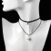 Choker "Two threads" is a large bead, white color in black, l = 39