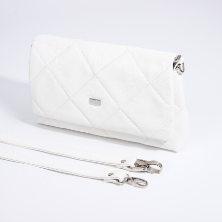 Women's bag Textura, messenger, small size, white color-5