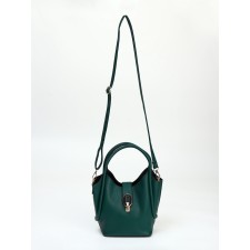 Bag Female Tout with zipper, dark green color