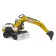 Excavator Bruder, white color with yellow