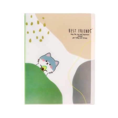 A4 folder with 30 transparent files mix animals-2