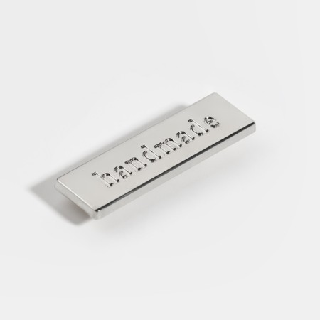 Decorative elements for the puncture "Hand Made", 3.5 × 1 cm, 10 pcs, silver color-2