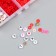 Beads in the box "Red" thread 0.8 mm 5 m 12x8.4x2.2 cm