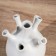 VAZA Ceramics Table "Picasso" (manual painting) heart, 22 cm, white