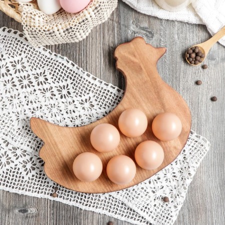 ADELICA Eggs "Ryaba", 6 departments, 20 × 25 × 1.8 cm, array of birch-1