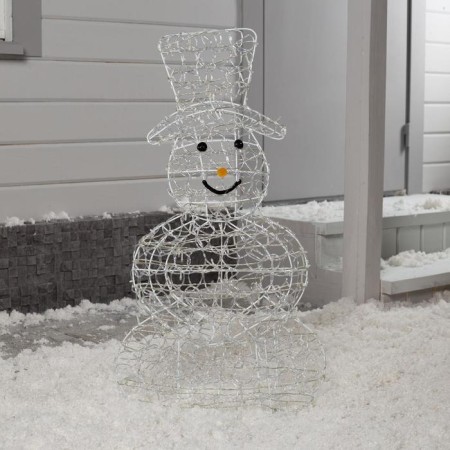 LED figure "Snowman" 48 × 89 × 22 cm, metal, 31 V, glow of white-1