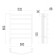 Terminus heated towel rail "Classic" P6, 500x650 mm, left, chrome
