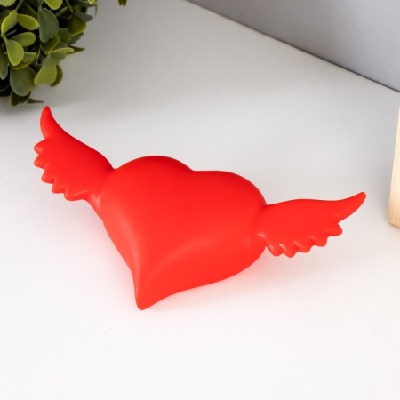 Night -hearted heart with wings LED red 7x14.3x3.8 cm Risalux-1
