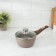 Brown bucket, 1.7 l, removable handle, glass cover, anti -stick coating, brown color