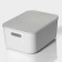 Storage container with lid LADOM "Elistic", 36.5 × 26 × 16 cm, white color