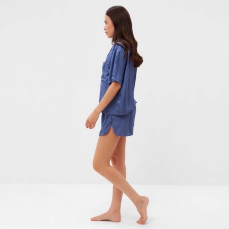 Female pajamas (shirt and shorts) KAFTAN "strip" R.48-50, blue-4