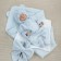 Kinderlitto “Muslin” discharge kit, 4 items, height 50-56 cm, blue color