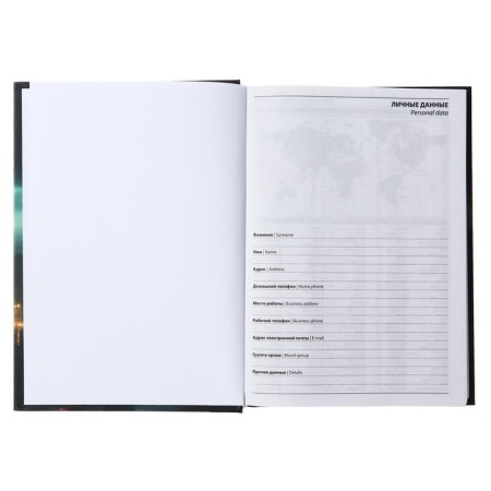 The diary is notathered on the a5 160 sheets, cardboard 7BC, matte lamination, selective varnish, car in the night-3