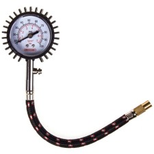 SkyWay pressure gauge, 7 atm, in a metal case, with rubber protection, S07701005