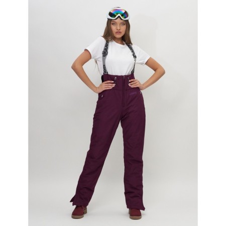 Ski-loving trousers, size 42, dark purple color-1