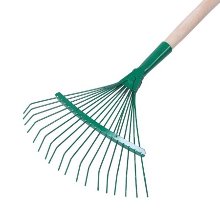 Fan, wire rake, 18 teeth, wooden stalk-1