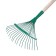 Fan, wire rake, 18 teeth, wooden stalk